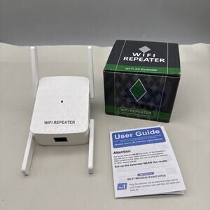 WiFi Range Dual-Band Wireless Extender 1200 MBPS Signal Booster USED *READ...